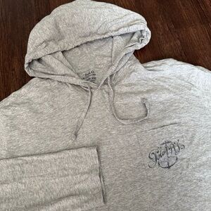 Polo Ralph Lauren Mens XL Gray Graphic T-Shirt Hoodie Long Sleeve Custom Slim